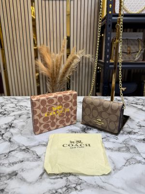 Coac_h Signature Canvas Monogram Wallet With Box And Dust Bag (Khaki-33336)