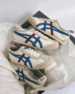 Onitsuka Tigerr Mexico 66 White Blue Maroon Womens 1020