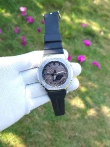 CASIO G-SHOCK 2100 METAL BLACK SILVER GREY DIAL 389