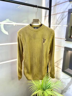 Prad a Milano Imported Brown Embroidery Logo Premium Pullover F3329-BR