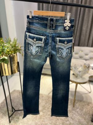 ROMAN DENIM IMPORTED BOOTCUT JEANS LIGHT GREEN