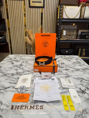 Hermes H-Buckle Crystal Leather Belt With Box And Dust Bag Including Carry Bag (14)