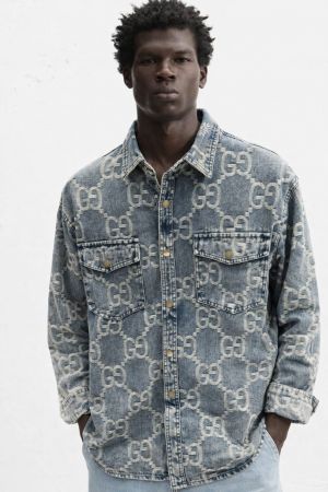 GUCC_I IMPORTED STORE ARTICLE DENIM SHIRT