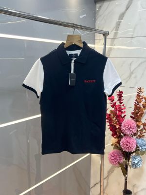 Hacket Navy Premium Imported Compact Yarn 240 GSM Interlock Fabric Polo Tshirt with Back Design and Embroidered Logo 3697