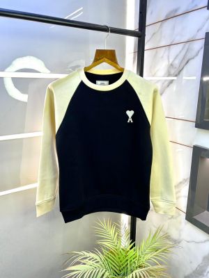 Ami Logo Imported Black Super Premium Sweatshirts F3170-BL