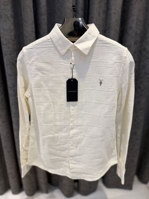 ALLSAINTS CHEST LOGO FULL SLEEVES IMPORTED SHIRT CREAM
