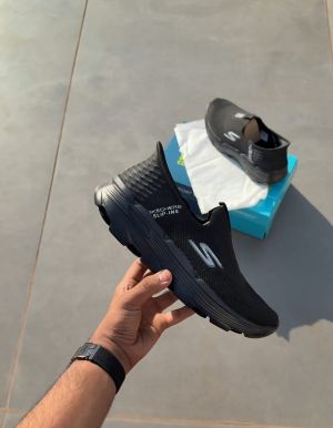 SKECHER S SLIP-INS MAX CUSHIONING ALL BLACK