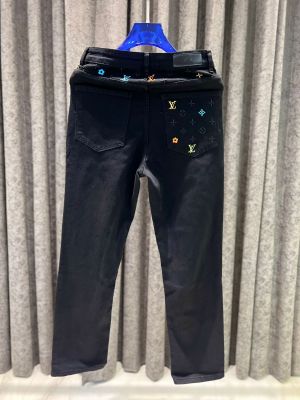 Louis V-uitton IMPORTED STORE ARTICLE STATE WHEAT JEANS