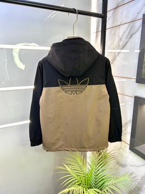 Adida s Brown Imported Back Print Super Premium Wind Shetter Jacket F3377-BR