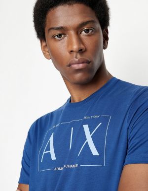 Arman_i Exchange Round Neck T-shirt Blue
