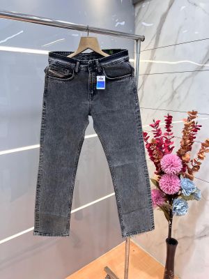 Diese l Light Grey Shade Premium Imported Stretchable Lycra Fabric Straight Fit Denim with Embroidered Work 3475