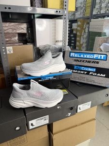 Skecheers Womens Go Run Slipons For Her Grey