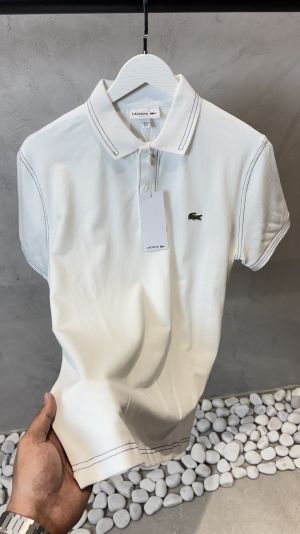 Lacos_te Classic White Polo T-Shirt 1025