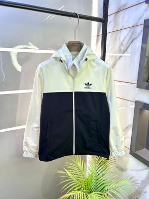 Adida s Black Imported Back Print Super Premium Wind Shetter Jacket F3377-BL
