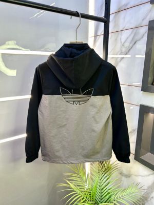 Adida s Grey Imported Back Print Super Premium Wind Shetter Jacket F3377-GY