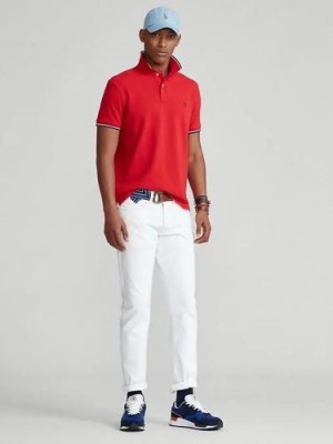 Ralph Lauren Red Embroidery Logo Premium Polo T Shirt