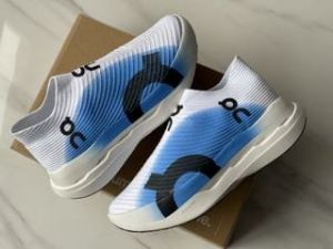 On Cloudboom Strike LS White blue