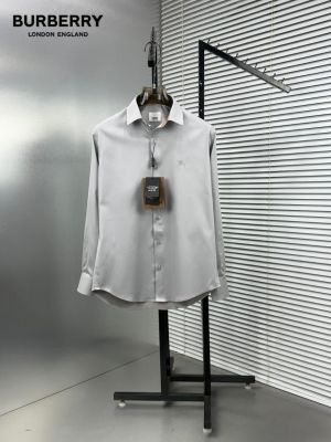 BURBERR-Y LONDON PREMIUM GREY  SHIRT WITH PREMIUM BRAND BOX PACKING