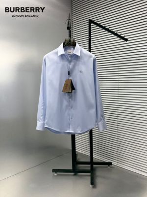 BURBERR-Y LONDON PREMIUM SKY BLUE  SHIRT WITH PREMIUM BRAND BOX PACKING