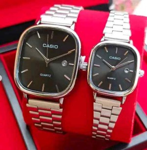 Casio couple silver Black