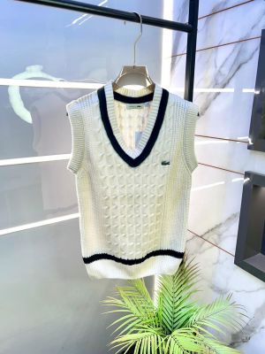 Lacost e Imported White Embroidery Logo Super Premium Sweaters F3448-WH