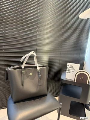 Coach_Mollie_Premium_Leather_Tote_Bag_With_OG_Box_&_Dust_Bag_(Black-1198)