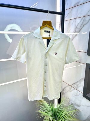 Fred Perry Imported White Half Sleeves Premium Shirts F2861-WH