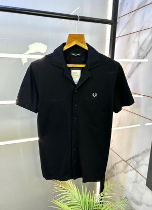Fred Perry Imported Black Half Sleeves Premium Shirts F2861-BL