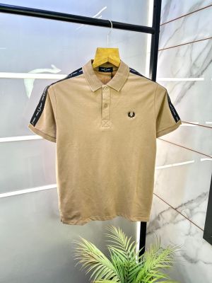 Fred Perry Beige Polo Premium Collar Neck T-shirt F2978-BE