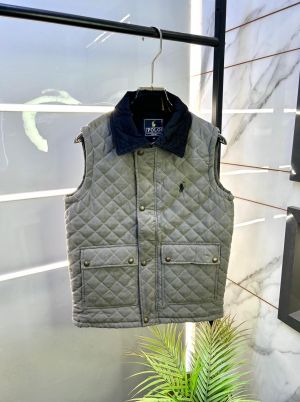 Ralph_Lauren Imported Grey Super Premium Sleeveless Jacket F3371-GY