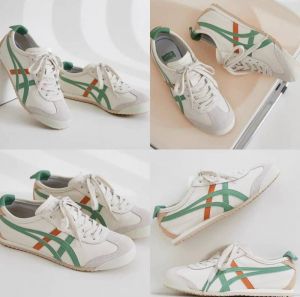 Onitsuk_a Tiger Mexico 66 Cream Green Orange  Mens 7A Premium First Copy (D-1840)