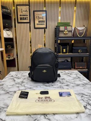 COAC_H LEATHER COURT WITH DUST BAG PREMIUM QUALITY BAGPACK [BLACK]