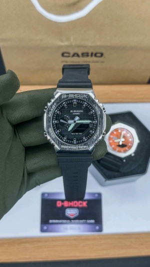 G SHOCK_ GA2100 BLACK STEEL