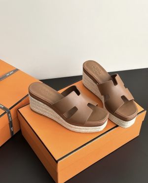 Hermes Eze 30 Sandals Platform Heel With Original Box & CarryBag Packing