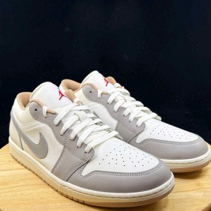 Nikee Air Jordan Retro 1 Low Silver College Grey Hemp