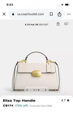 Coac_h Eliza top handle bag premium quality with box 672