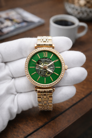 FOSSIL_WOMEN_AUTOMATIC_COPPER_GREEN_AT396