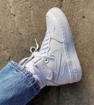Nikke Air Force 1 Mid Leather White Fixx