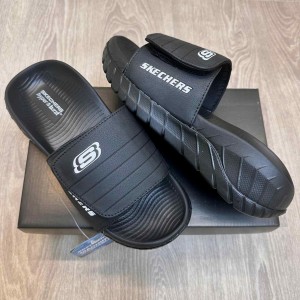 Skecher.s Go Recover Adjust Premium All Black Slides