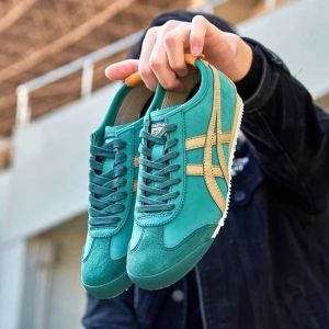 Onitsuk_a Tiger Mexico 66 Green Safari Khaki  Mens 7A Premium Quality (D-2012)