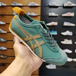 Onitsuk_a Tiger Mexico 66 Green Safari Khaki  Mens 7A Premium Quality (D-2012)