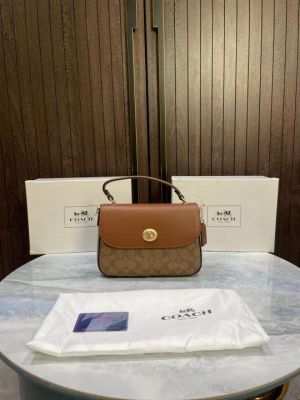 Coac_h Marlie Top Handle Satchel In Signature Canvas With box 607