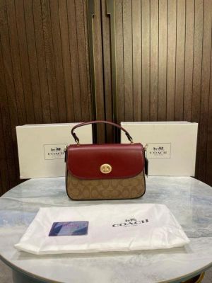 Coac_h Marlie Top Handle Satchel In Signature Canvas With box 608