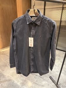 AMI PARIS WASHED BLACK DENIM SHIRT STORE ARTICLE 