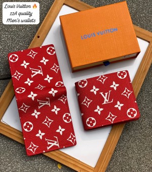 527 lv  vitton imported wallet red