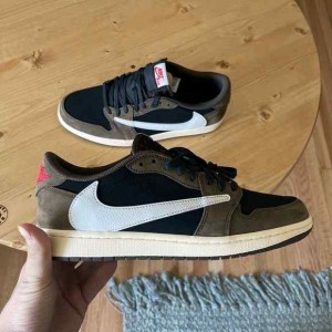 Nik_e Air Jordan Retro 1 Low X Travis Scott Dark Mocha 277