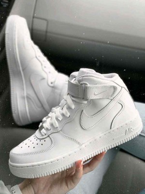 Nikee Airforce 1 Mid Leather White