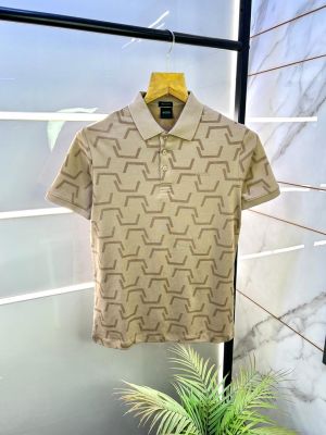 Hugo_Boss Brown Premium Collar Neck Polo T-shirt F3094-BR