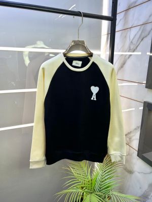Ami Logo Imported Black Super Premium Sweatshirts F3474-BL