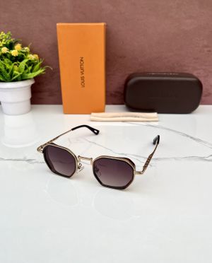 LOUIS_ VUITTON 2738 GOLD BROWN SHADED GLASSES